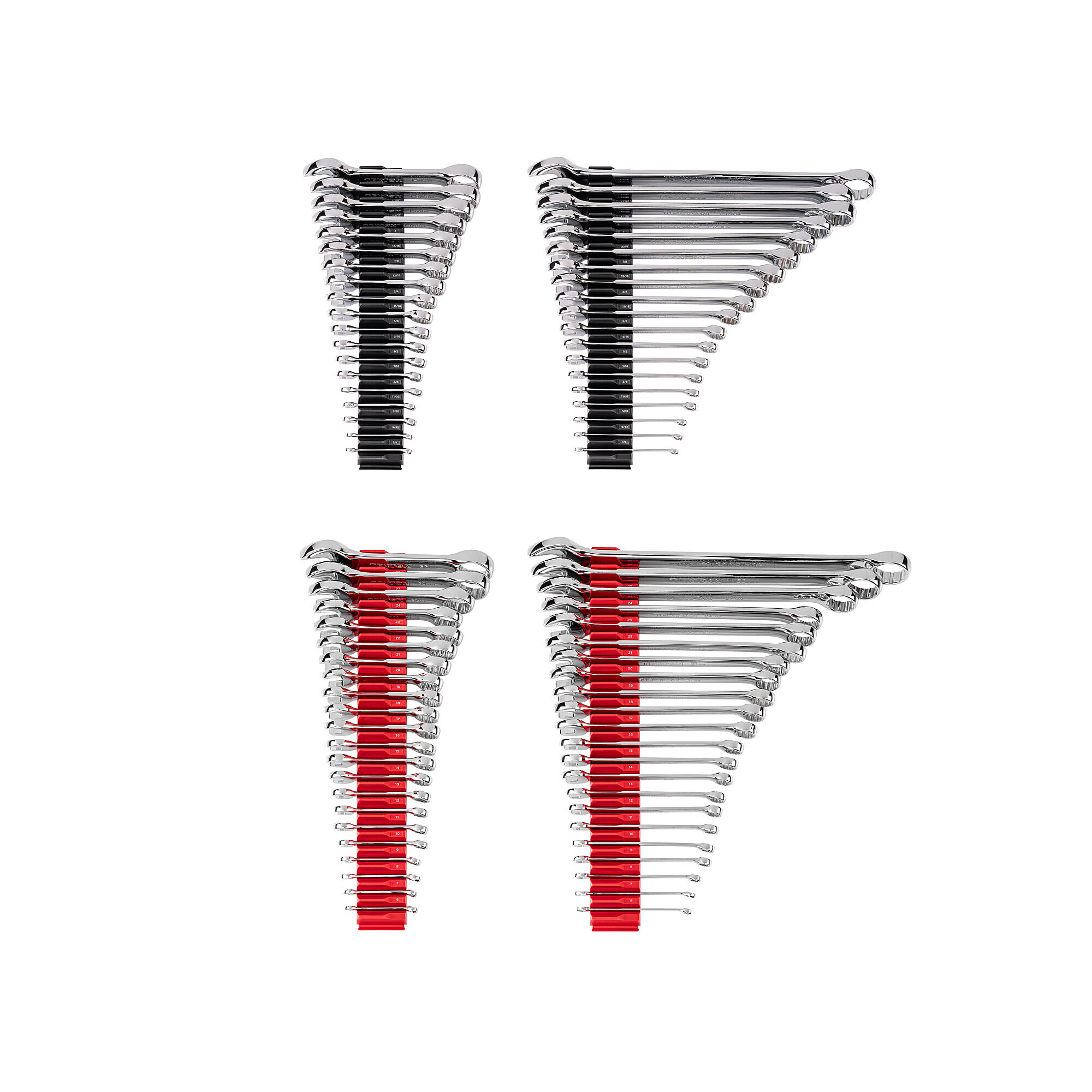 TEKTON Stubby and Standard Length Combination Wrench Set with Modular Organizers, 82-Piece (1/4 - 1-1/4 in., 6 - 32 mm, Common Sizes) | WCB95911